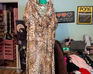 Fashion Bug Brown Tan Midi Dress